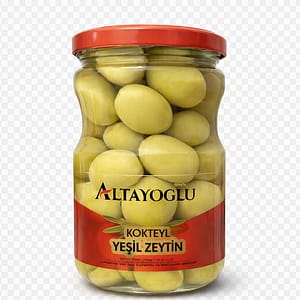 720 CC CAM KAVANOZ KOKTEYL YEŞİL ZEYTİN 161-200 (420 GR)